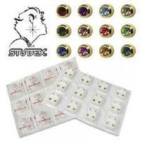 R213Y Сережки кульчики медична сталь, МІКС кольорів, 3 мм STUDEX USA