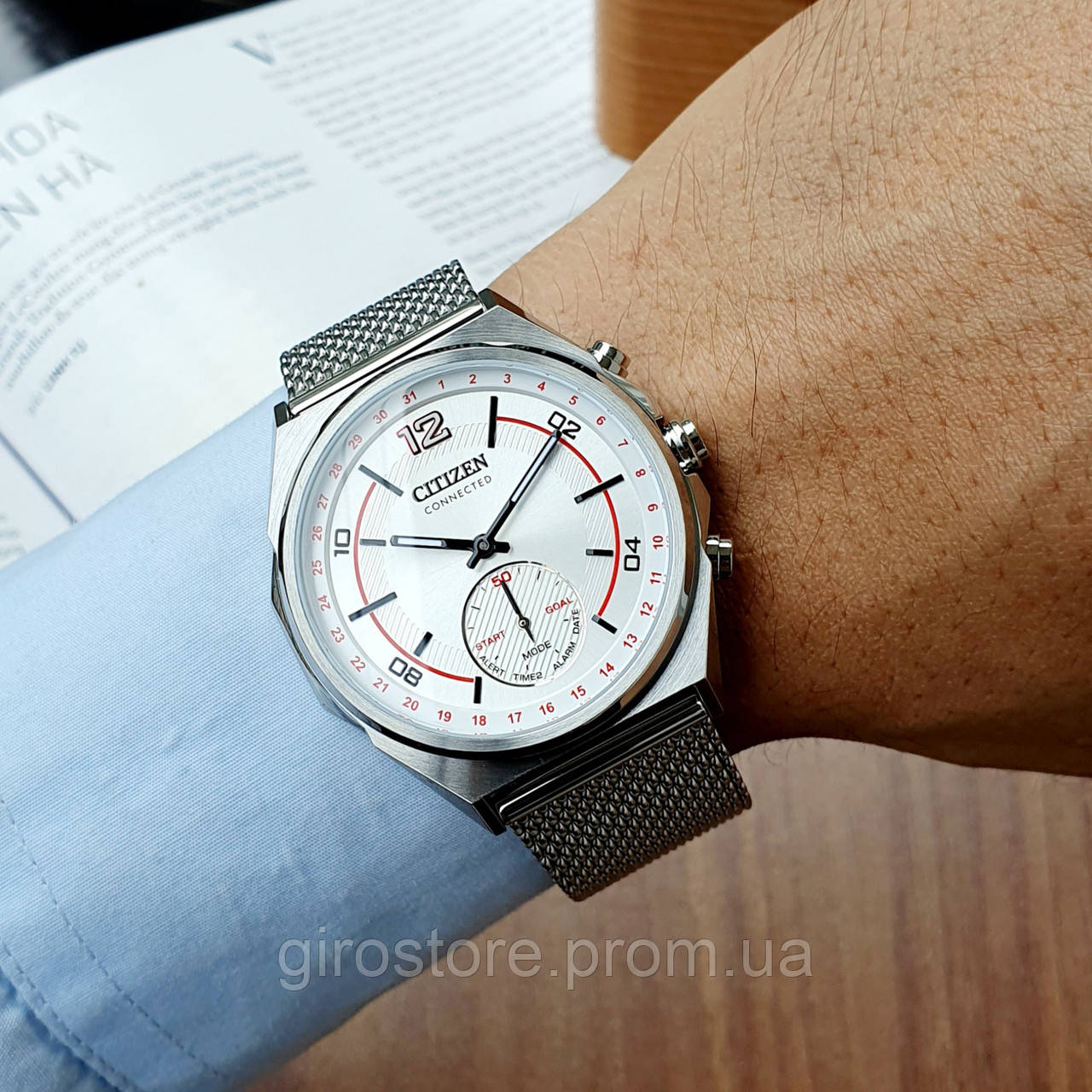 Японський смарт-годинник Citizen CX0000-71A, $295 за каталогом, Bluetooth, smart watch, розумний годинник