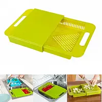 Дошка роздрібна складна для миття овочів, друшлак Outdoor chopping board [ОПТ]