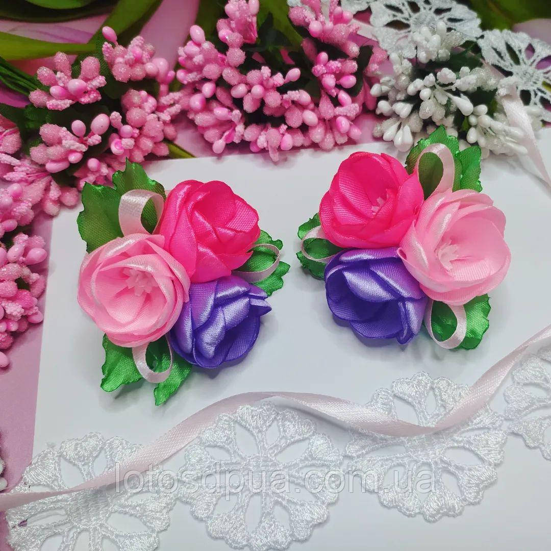 Пионы из атласных лент