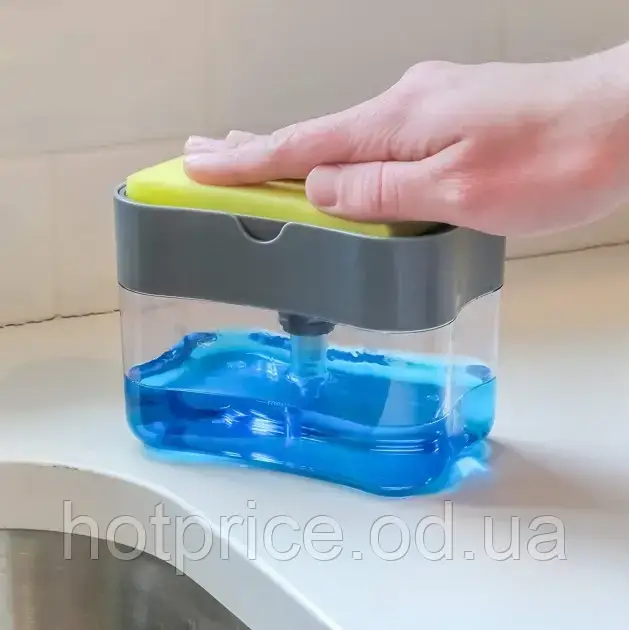 Дозатор моющего средства для мытья посуды на мойку с губкой UKC Sponge Caddy [ОПТ] - фото 6 - id-p1645020284