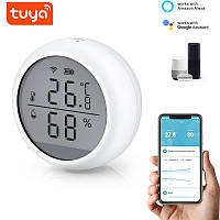 Wifi умный датчик температуры и влажности Tuya Temperature & Humidity Sensor, удаленный мониторинг через