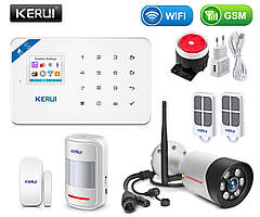 Комплект бездротовий gsm WiFi сигналізації Kerui W18 з Wi-Fi камерою вуличної Boavision 2 Mp