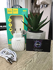 Зарядний пристрій HOCO C78A Max energy EU 2USB порту набір з кабелем Micro Usb, фото 2