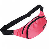 Бананка, сумка на пояс, сумка через плече TIGER чорна Рожевий-глянець, фото 6