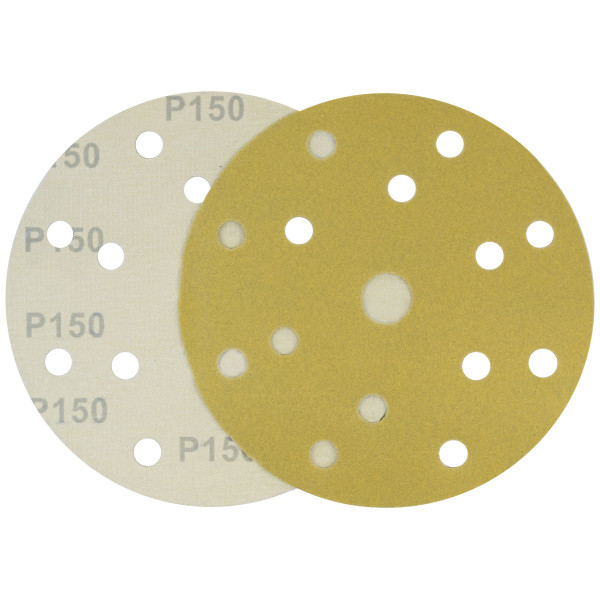 Круг VELCRO жовтий d-150 мм P150 (з отв.)