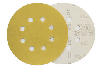Круг VELCRO жовтий 5G d-125 мм P240 (з отв.)