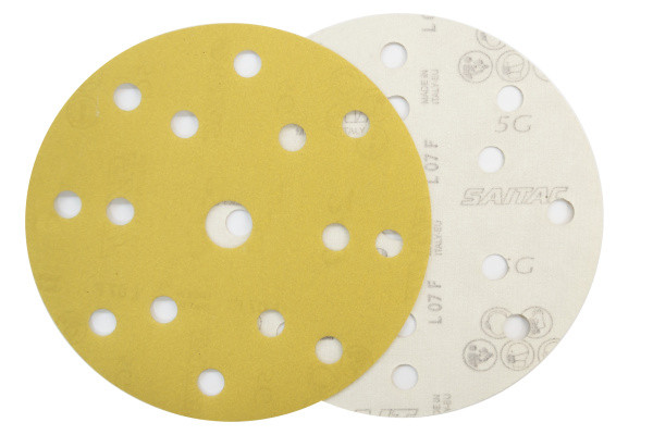 Круг VELCRO жовтий 5G d-150 мм P400 (з отв.)