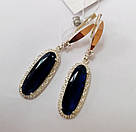 Срібні сережки з золотом Муса, фото 2