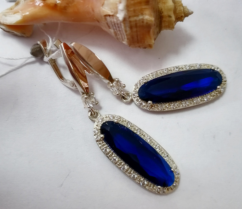 Срібні сережки з золотом Муса, фото 1