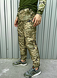 Тактичні літні чоловічі штани карго ЗСУ піксель на гумці внизу з кишенями, фото 4