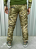 Тактичні літні чоловічі штани карго ЗСУ піксель на гумці внизу з кишенями, фото 5