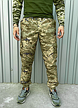 Тактичні літні чоловічі штани карго ЗСУ піксель на гумці внизу з кишенями, фото 6