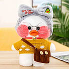 М'яка Іграшка Каченя в окулярах Lalafanfan 30см мікс, фото 8