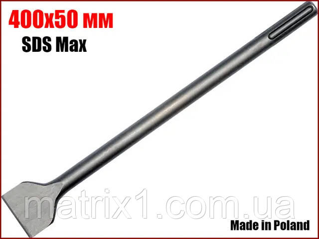 Долото плоскому STHOR: SDS-Max до перфоратора; Ø = 18 мм, бояз. b = 50 мм, l= 400 мм, фото 1