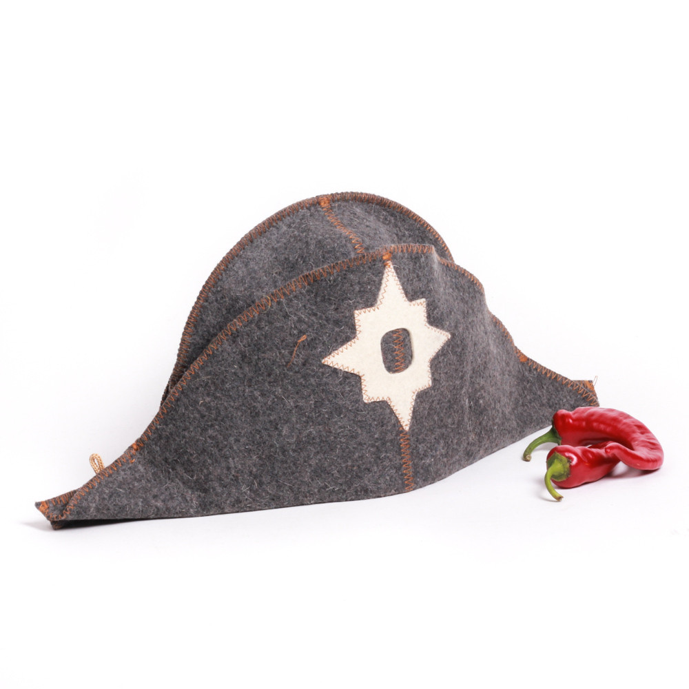 Шапка для сауни "НАПОЛЕОН" сірий