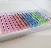 Ресницы Nagaraku Neon - ombre mix (4 цвета, 12 мм) 0.07C Нагараку омбре неон микс