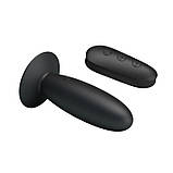 Анальна пробка Mr Play Super-Smooth Vibrating Butt Plug Black, фото 4