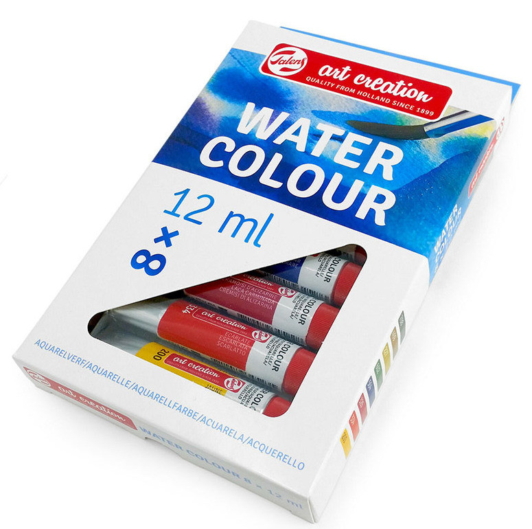 Набір акварельних фарб ArtCreation туба 8 кольорів по 12мл