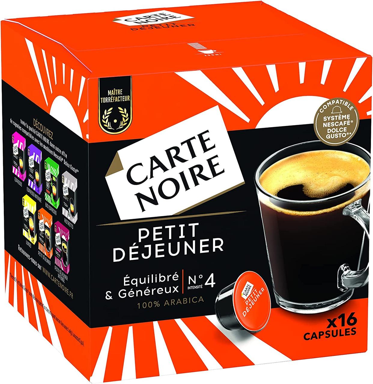 Кава в капсулах CARTE NOIRE Dolce Gusto Café Petit Déjeuner - Дольче Густо Карти Нуар Петіт