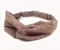 Пов'язка жіноча коричнева краплі, фото 1