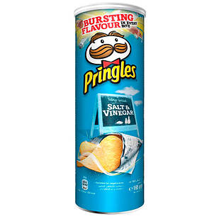 Чипси картопляні Pringles Salt&Vinegar, сіль оцет 165 г.