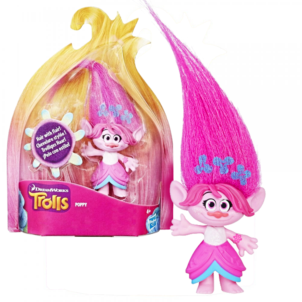 Trolls Poppy Collectible Figure - троль Поппі 10 см (троль Трояндочка, Hasbro C2780)