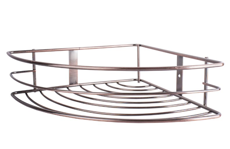 Полиця у ванну кутова антична мідь