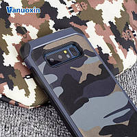 Samsung Note 8 защитный противоударный чехол бампер MILITARY КАМУФЛЯЖ BROWN
