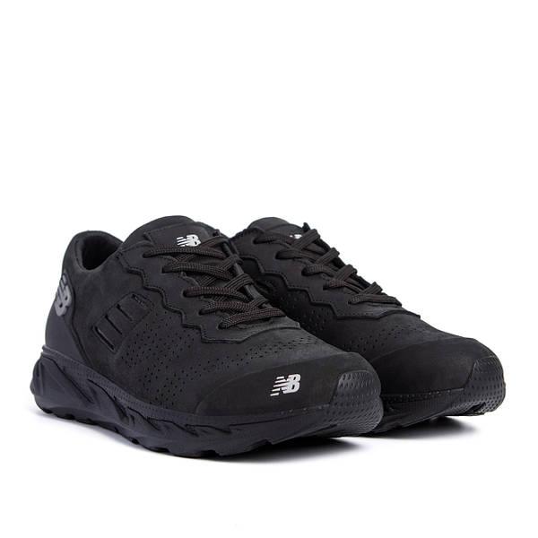 Чоловічі шкіряні кросівки весна/осінь чорні New Balance Clasic Black, фото 1