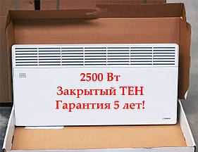 Потужний електроконвектор Термія 2,5 кВт із закритим ТЕНом | Обігрів до 30 м² | Гарантія 5 років