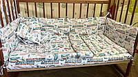 Комплект детского постельного белья, Bloom 841, бортики в кроватку малыша, защита в манеж, органайзер