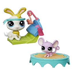 Littlest Pet Shop - Літл Пет Шоп Спортивний дует-зайчик на батуті, Hasbro C2100