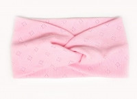 Пов'язка на голову дитяча стрейчева рожева, фото 1