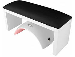 Підлокітник для манікюру (чорний) на білих ніжках