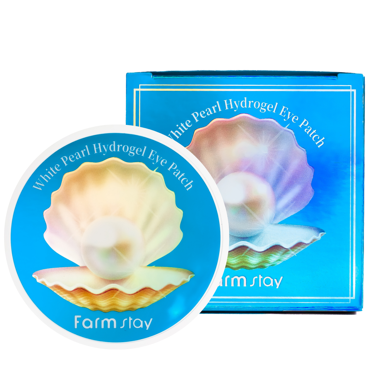 Патчі для шкіри навколо очей зволожувальні FarmStay White Pearl Hydrogel 60 шт, фото 1