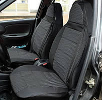 Чохли  авто сидінь  PILOT ВАЗ 2111/2112/Priora HB/Chevrolet Niva /Калина  тканина чорна + чорно/ сіра