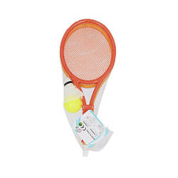 Ігровий набір для гри в теніс Bambi MR 0662, ракетка 37 см Оранжево-Червоний, World-of-Toys
