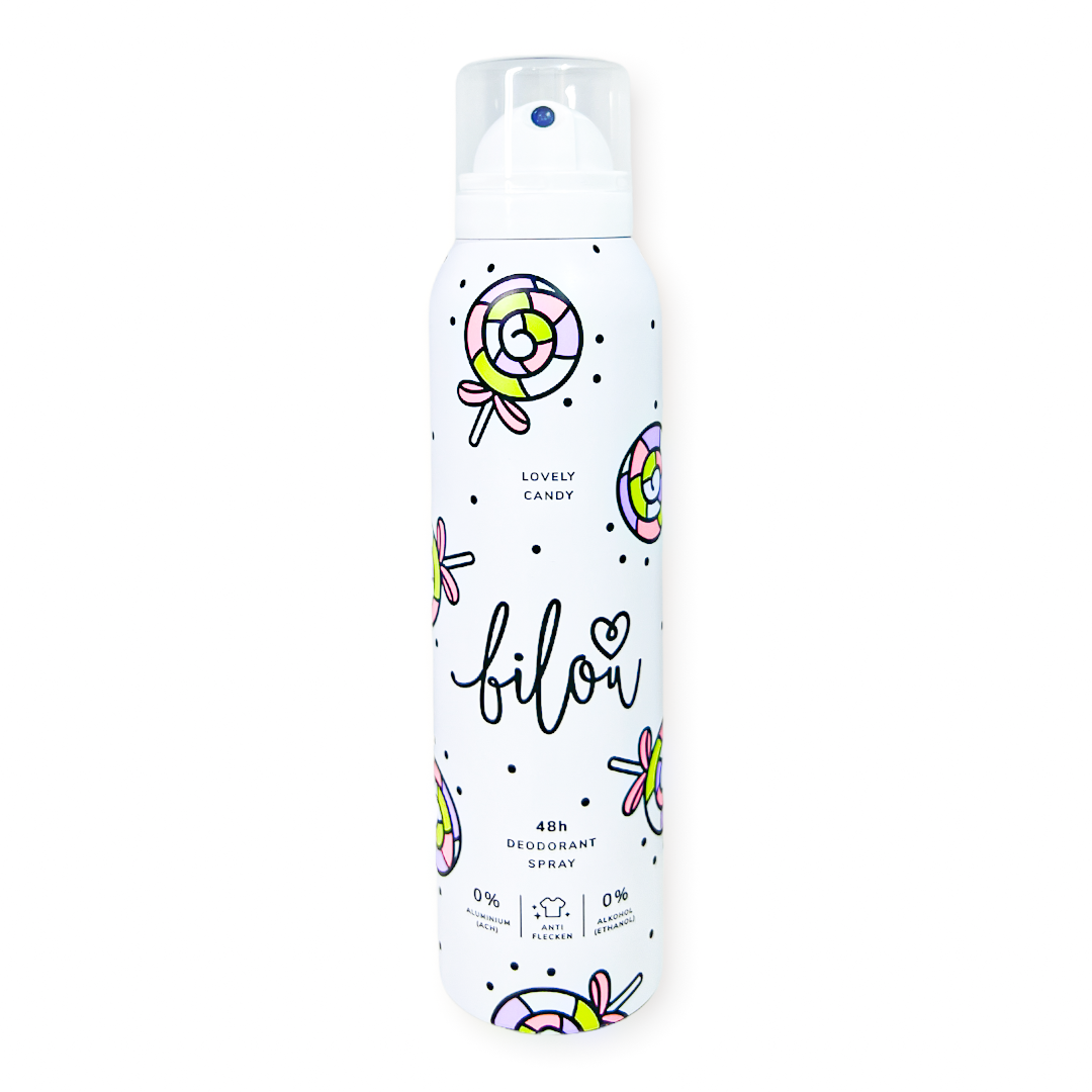 BILOU Lovely Candy Deodorant - Дезодорант-спрей з ароматом суперсолодкого льодяника та солодкого зефіра, фото 1