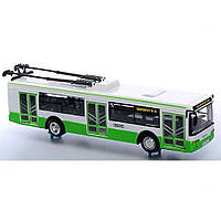 Троллейбус игрушечный инерционный 9690AB (Зелёный), World-of-Toys