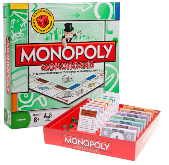 Монополия(Monopoly), настольная игра на русском языке Joy Toy 6123, World-of-Toys - фото 1 - id-p1645203550