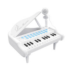 Дитяче піаніно синтезатор Baoli з мікрофоном 24 клавіші BAO-1505B (Білий), World-of-Toys