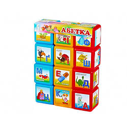 Кубики "Абетка 12 шт." Велика 18231, World-of-Toys