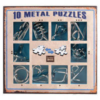Набор головоломок 10 Metall Puzzles blue 10 головоломок Eureka 3D Puzzle 473356 ,