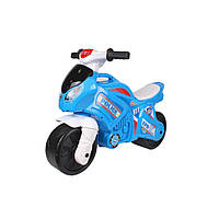 Каталка-беговел "Мотоцикл ТехноК" 6467TXK Голубой музыкальный, World-of-Toys