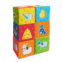 Набор мягких кубиков "Животные на ферме" Macik МС 090601-05, World-of-Toys