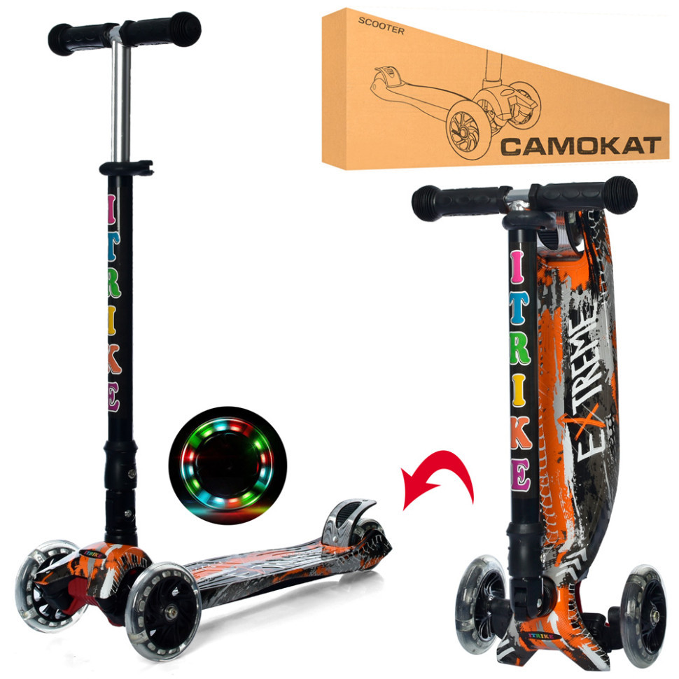 Детский Самокат ITrike JR 3-003-1-WP10 MAXI Складной, World-Of.