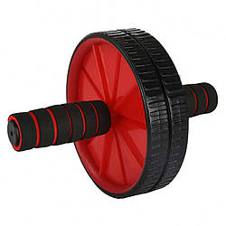 Тренажер MS 0871-1 колесо для м'язів преса, 29 см. Червоний, Land of Toys