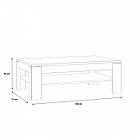 Журнальний столик SVOT22-C272 LENNOX NEW Forte бетон темно-сірий/білий глянець, фото 4