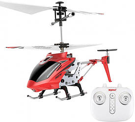 Вертоліт іграшковий Syma S107H 2.4 ГГц 22 см зі світлом, барометром і гіроскопом (Чорний), World-of-Toys Жовтий Червоний